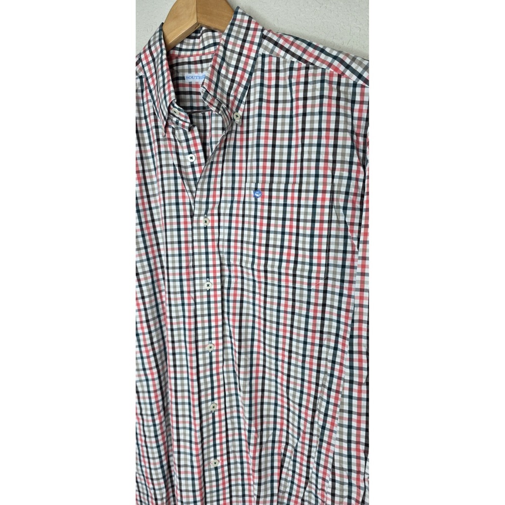 Southern Tide Shirt Men L Check Button Up Casual Preppy Classic Fit Coastal